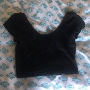 Black crop top